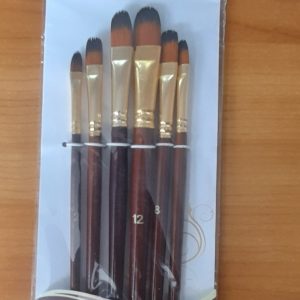 Brown Paint Brush Set - 6pcs