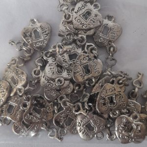 Metal Charm Pack - Heart & Key - 40pcs