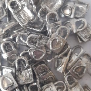 Metal Charm Pack - Heart Lock - 39pcs