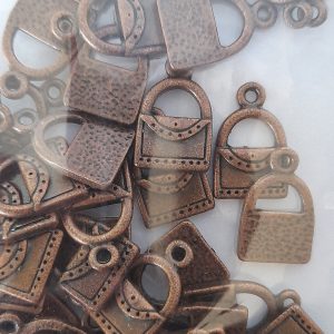 Metal Charm Pack - Copper Handbag - 45pcs